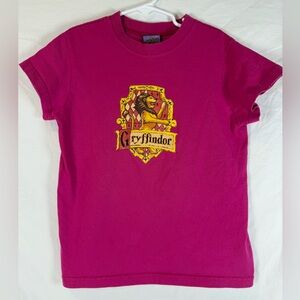 Rare VTG Harry Potter Gryffindor House T Shirt 2000s Kids Small Pink 100% cotton
